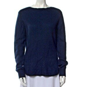 Nells Nelson Cashmere Wool Blend Top Size M / 38IT – Black‎ & Blue – Bateau Neck